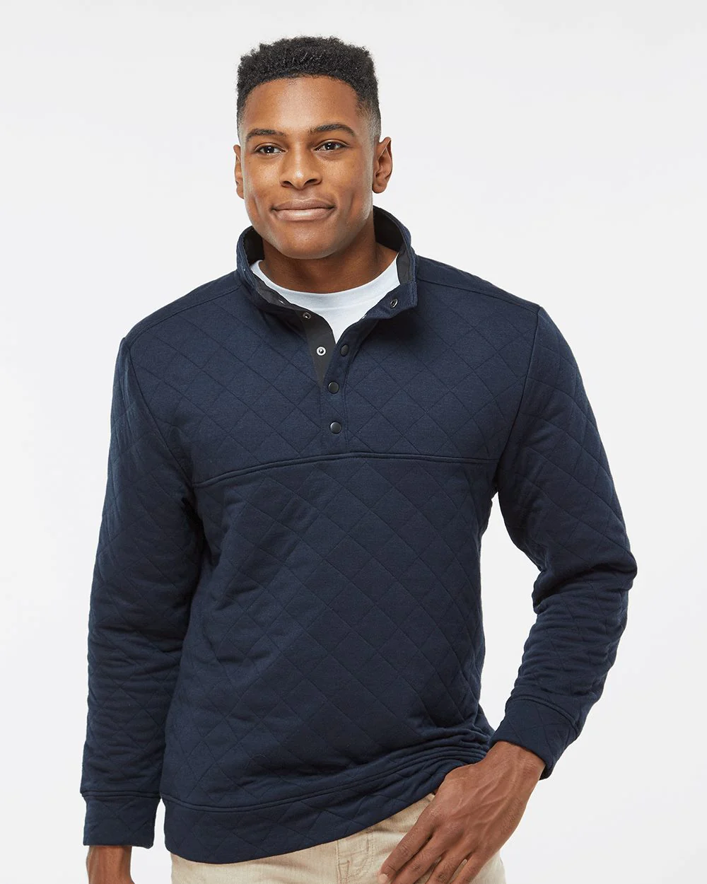 J. America-8890-Quilted Snap Pullover - Image 7