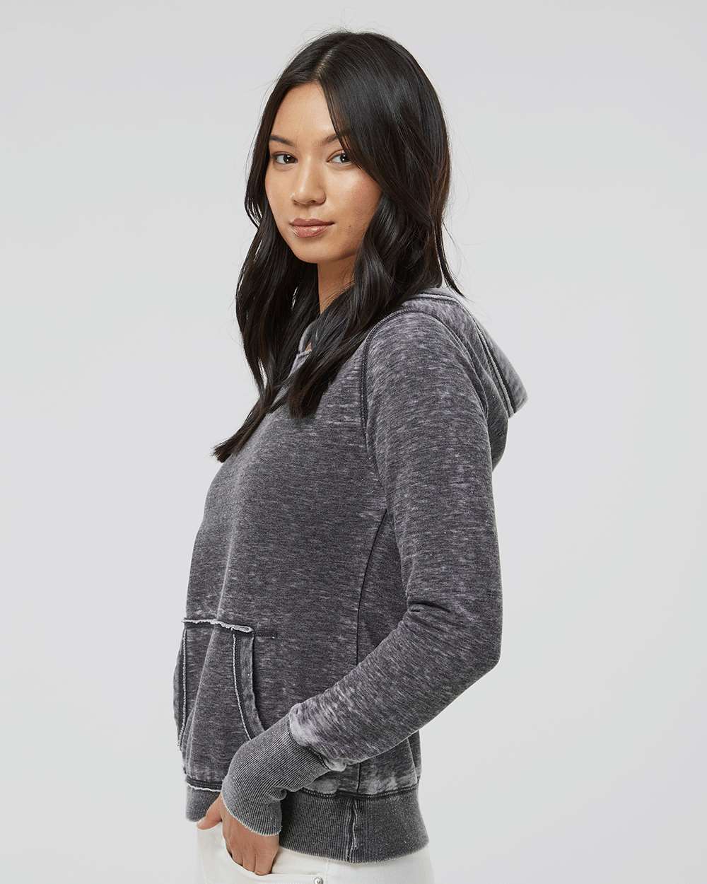 J. America-8912-Women's Zen Fleece Hooded Sweatshirt - Image 12