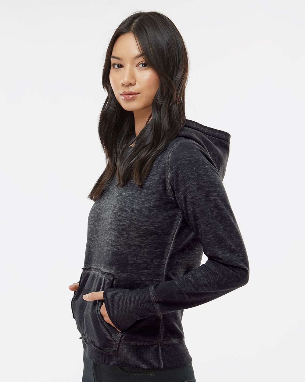 J. America-8912-Women's Zen Fleece Hooded Sweatshirt - Image 18