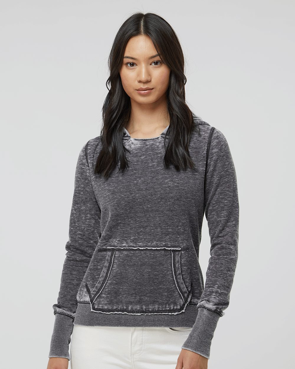 J. America-8912-Women's Zen Fleece Hooded Sweatshirt - Image 7