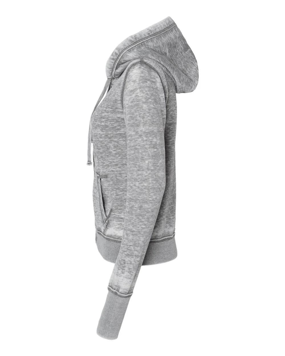 J. America-8913-Women's Zen Fleece Full-Zip Hooded Sweatshirt - Image 3