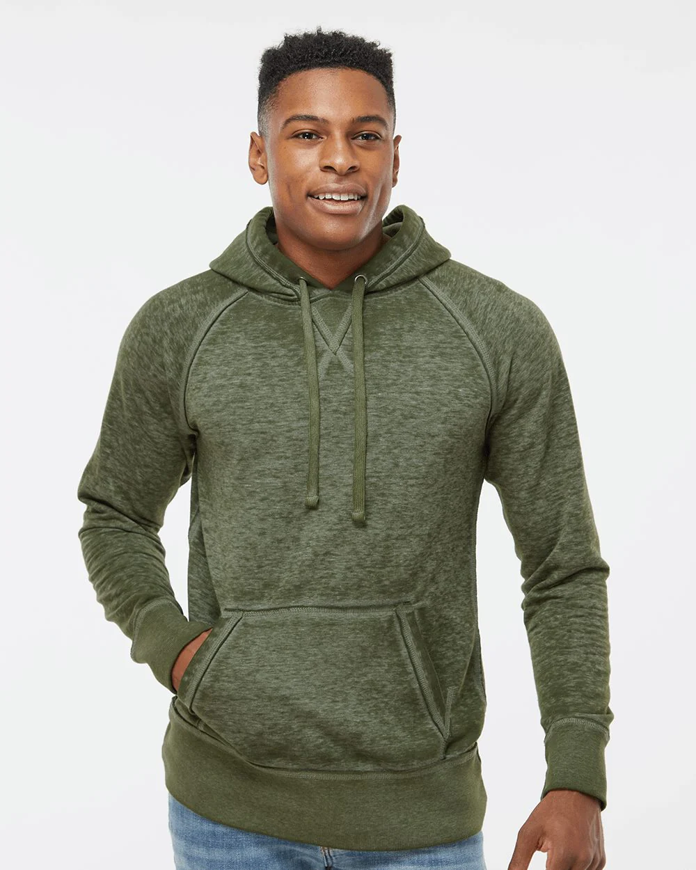 J. America-8915-Vintage Zen Fleece Hooded Sweatshirt - Image 7