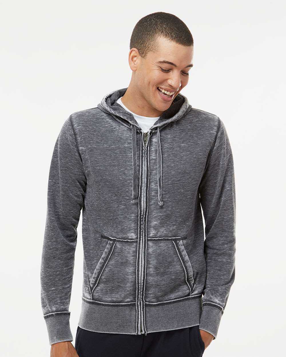 J. America-8916-Vintage Zen Fleece Full-Zip Hooded Sweatshirt - Image 11