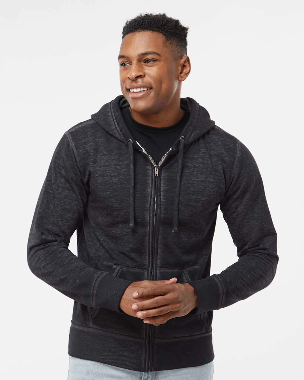 J. America-8916-Vintage Zen Fleece Full-Zip Hooded Sweatshirt - Image 17