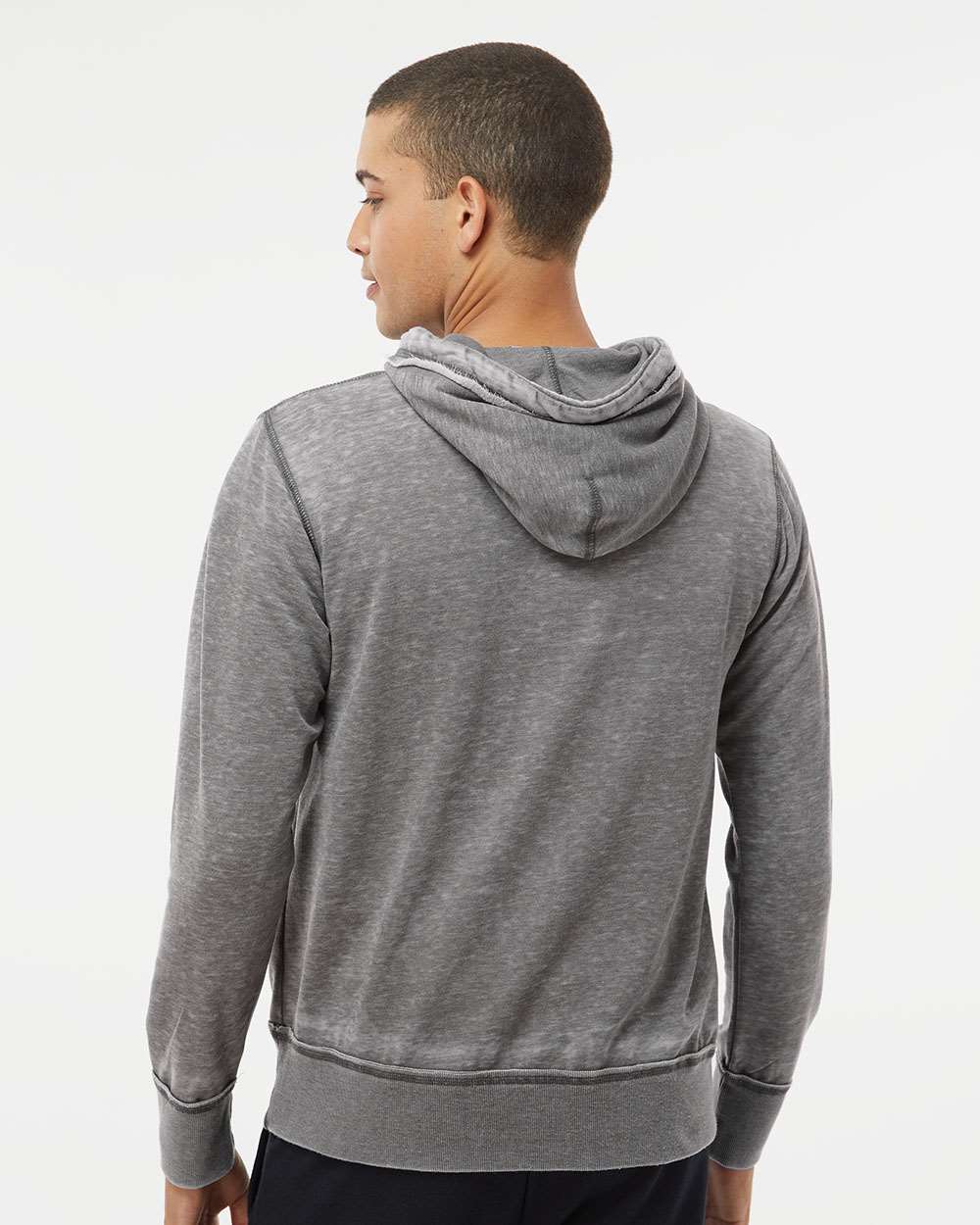 J. America-8916-Vintage Zen Fleece Full-Zip Hooded Sweatshirt - Image 6