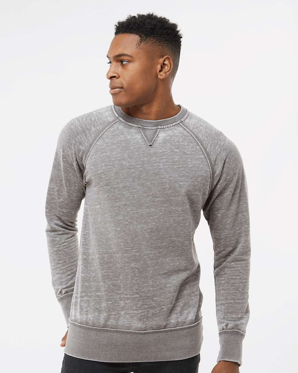 J. America-8920-Vintage Zen Fleece Crewneck Sweatshirt - Image 4