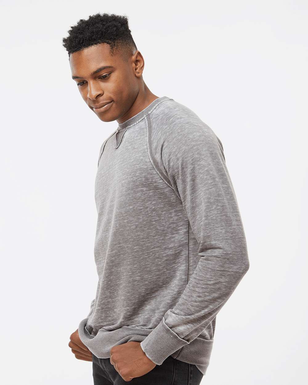 J. America-8920-Vintage Zen Fleece Crewneck Sweatshirt - Image 5