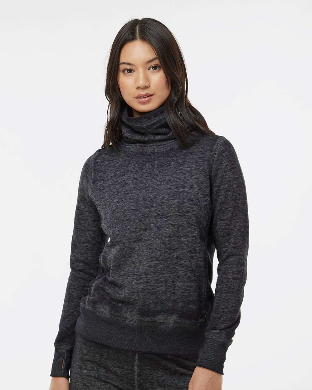 J. America-8930-Women’s Zen Fleece Cowl Neck Sweatshirt - Image 11
