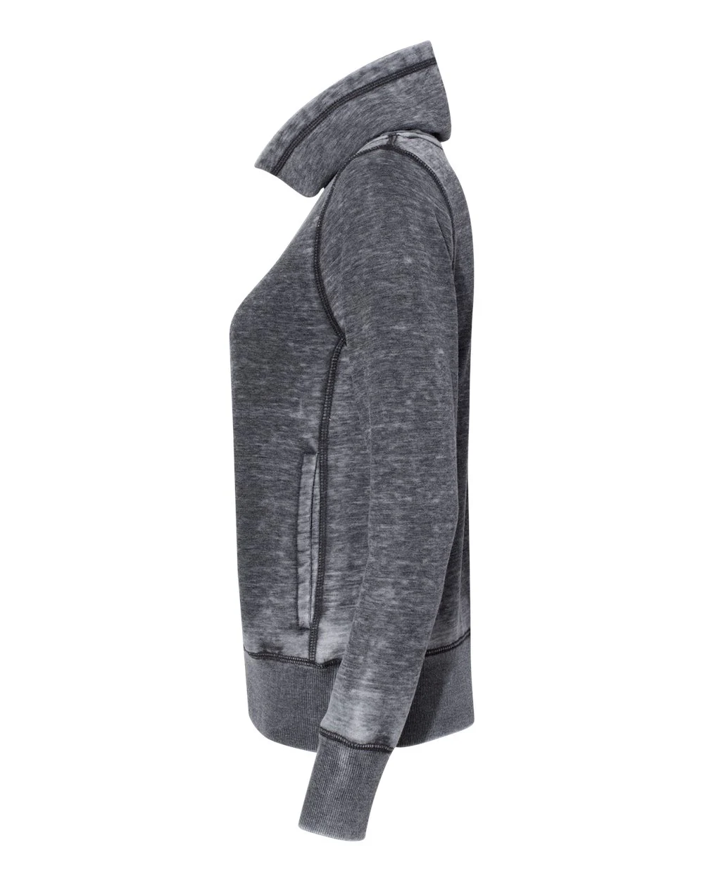 J. America-8930-Women’s Zen Fleece Cowl Neck Sweatshirt - Image 4