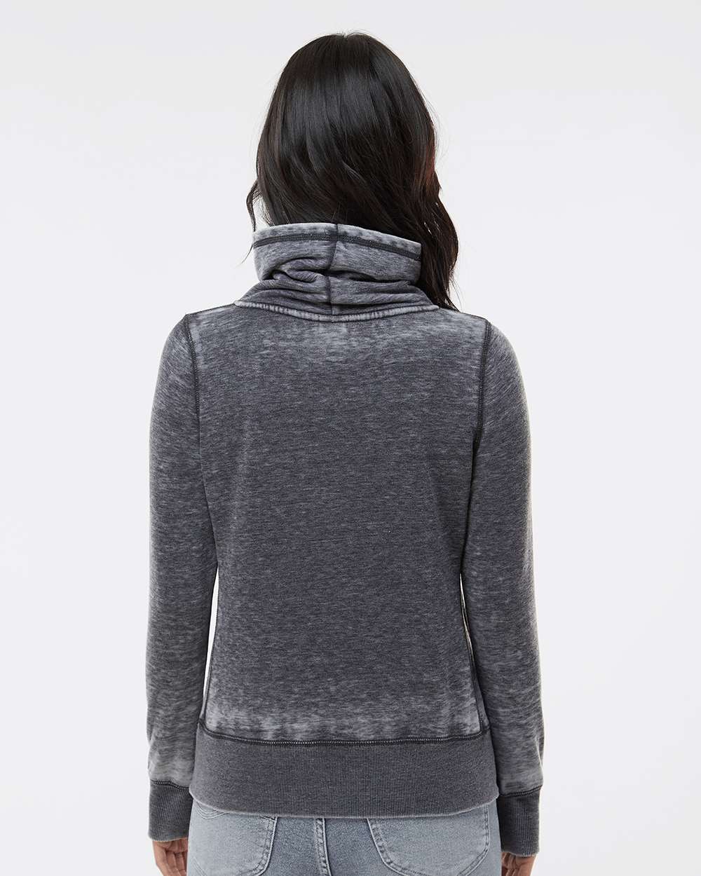 J. America-8930-Women’s Zen Fleece Cowl Neck Sweatshirt - Image 7