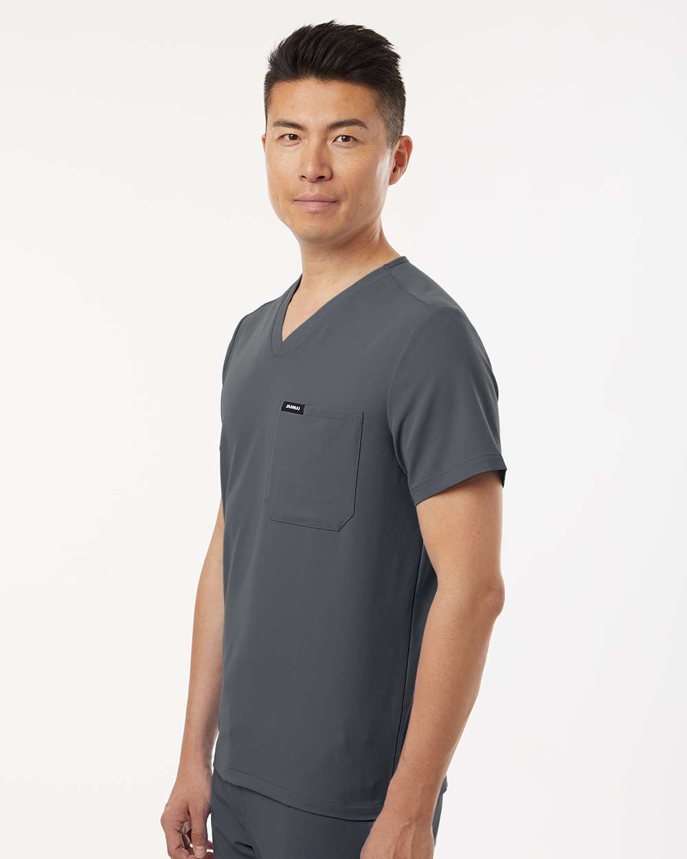 Jaanuu-M10001-Holmes Everyday 1-Pocket Scrub V-Neck Top - Image 12