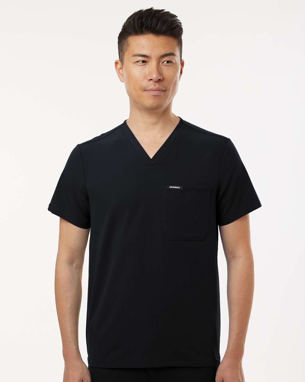 Jaanuu-M10001-Holmes Everyday 1-Pocket Scrub V-Neck Top - Image 4
