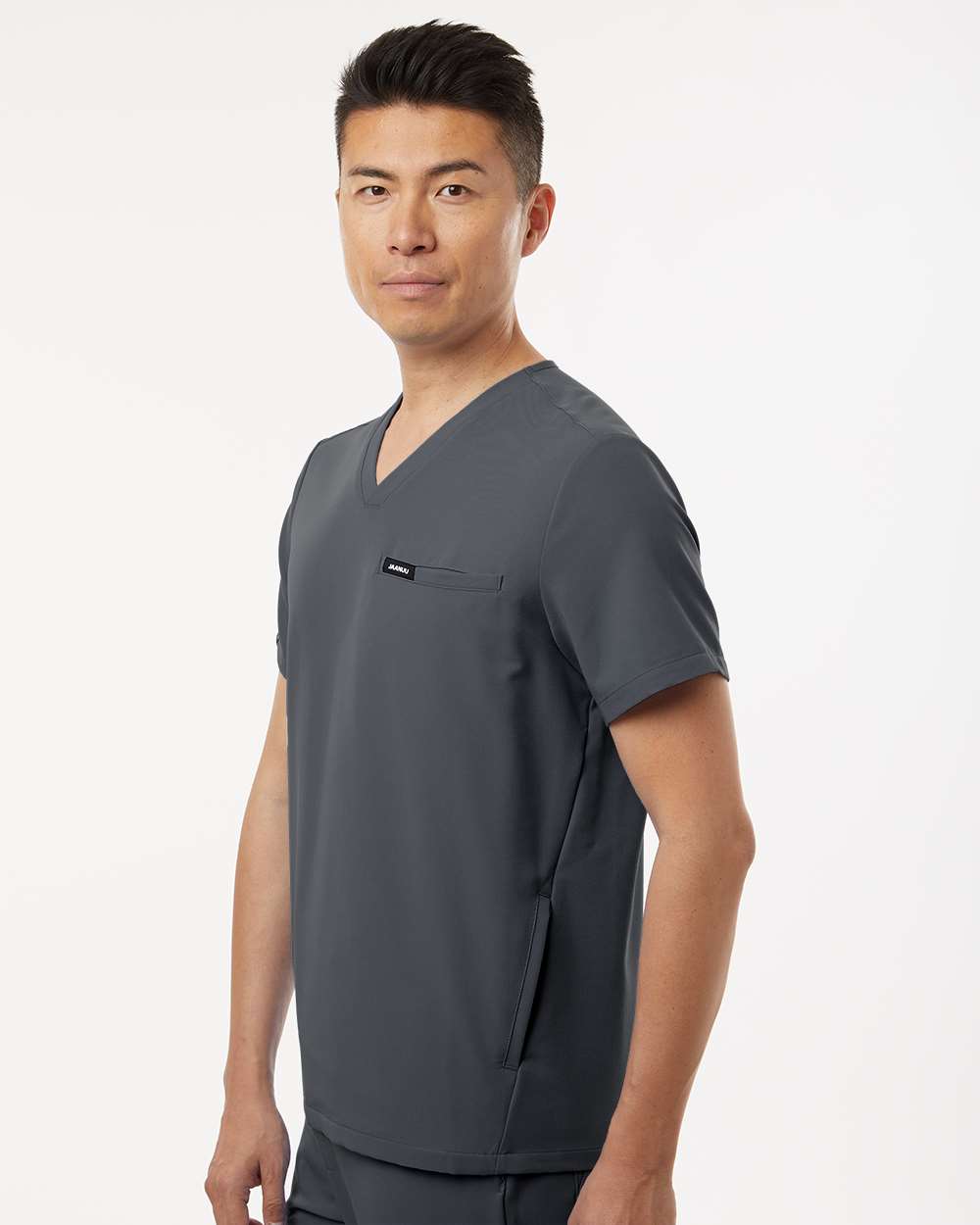 Jaanuu-M10002-Platt 3-Pocket Scrub V-Neck Top - Image 12