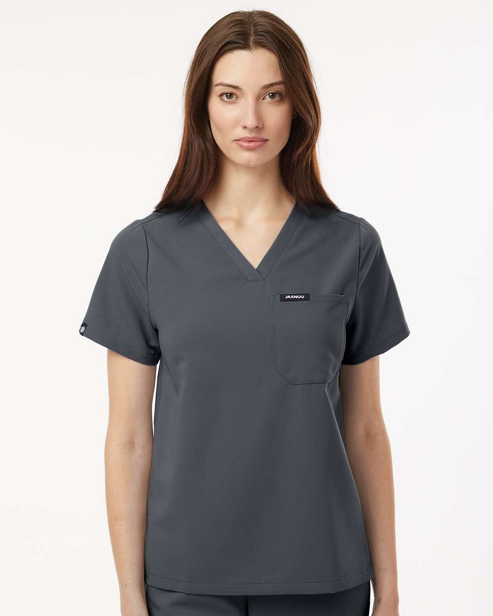 Jaanuu-W10001-Women's Rhena Essential 1-Pocket Scrub V-Neck Top - Image 17