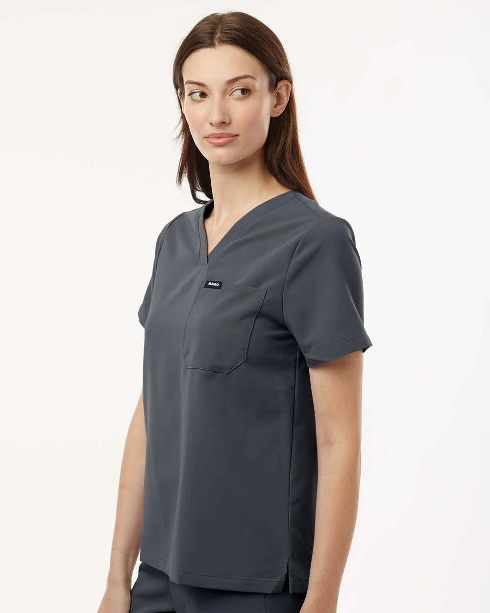 Jaanuu-W10001-Women's Rhena Essential 1-Pocket Scrub V-Neck Top - Image 18