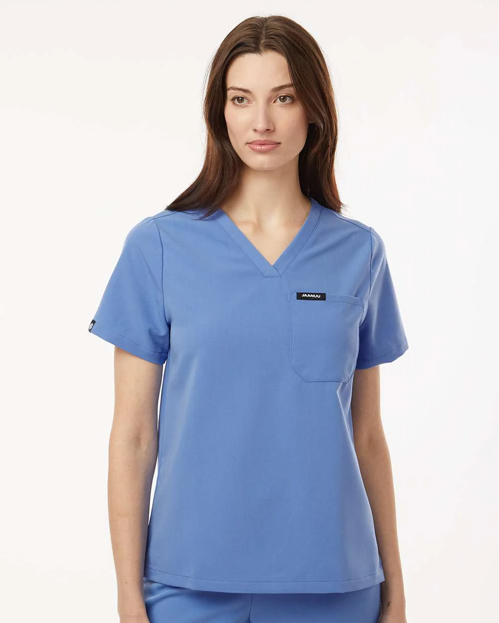 Jaanuu-W10001-Women's Rhena Essential 1-Pocket Scrub V-Neck Top - Image 23