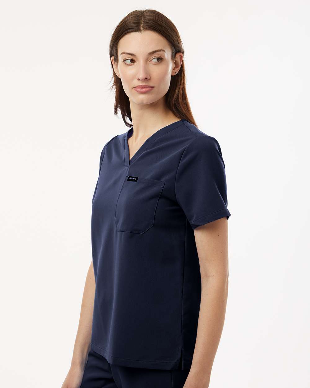 Jaanuu-W10001-Women's Rhena Essential 1-Pocket Scrub V-Neck Top - Image 30