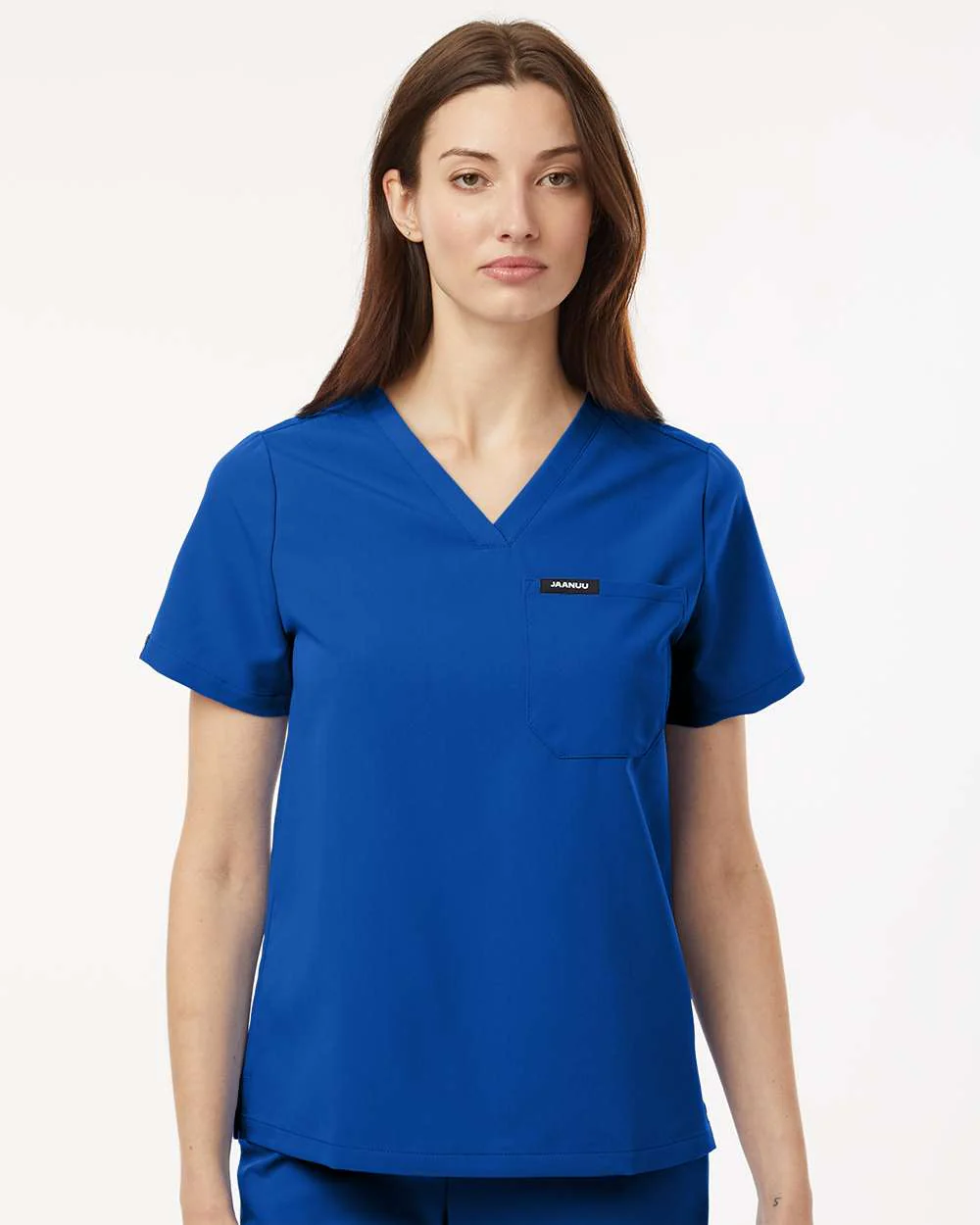 Jaanuu-W10001-Women's Rhena Essential 1-Pocket Scrub V-Neck Top - Image 35