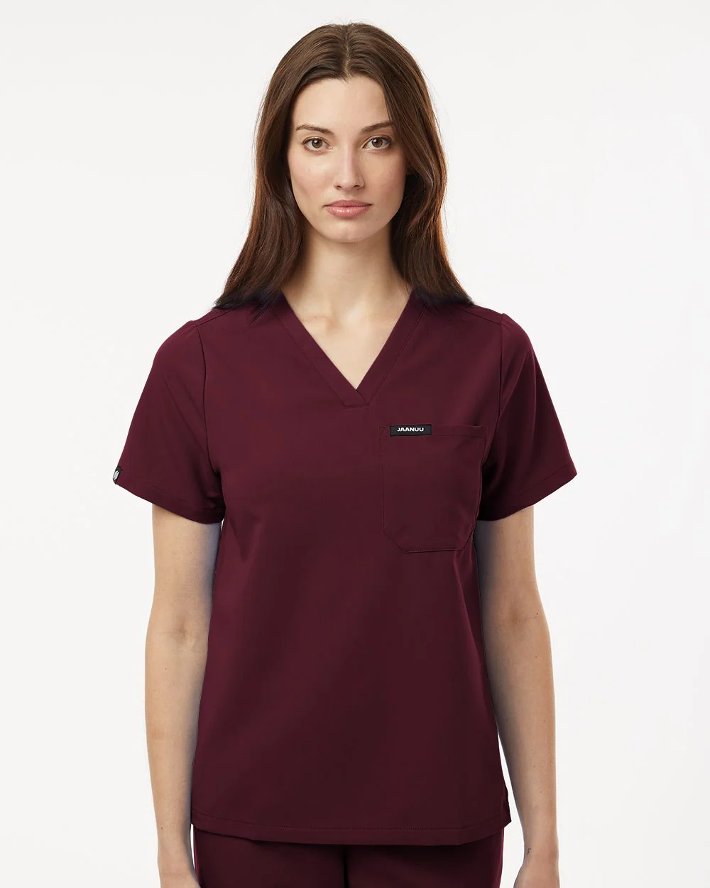 Jaanuu-W10001-Women's Rhena Essential 1-Pocket Scrub V-Neck Top - Image 7