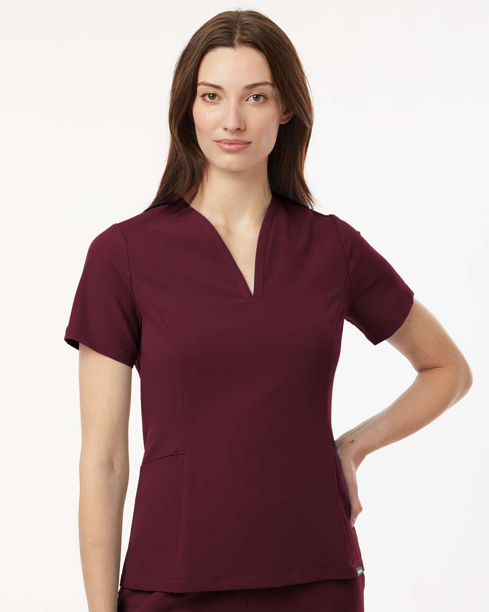 Jaanuu-W10003-Women's Calix Fit & Flare Scrub V-Neck Top - Image 11