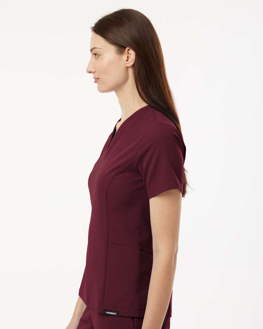Jaanuu-W10003-Women's Calix Fit & Flare Scrub V-Neck Top - Image 12