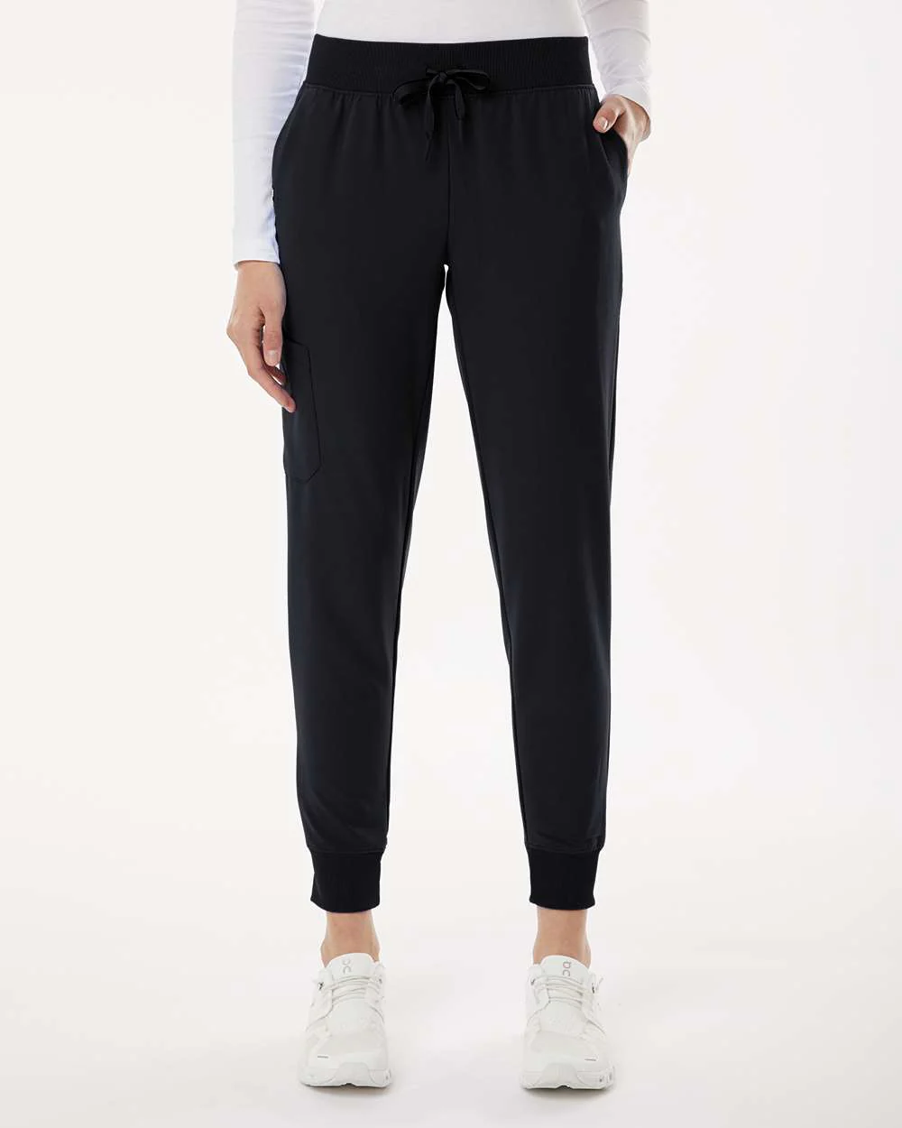Jaanuu-W20003P-Women's Silex Knit-Waist Scrub Joggers - Petite Sizes - Image 4