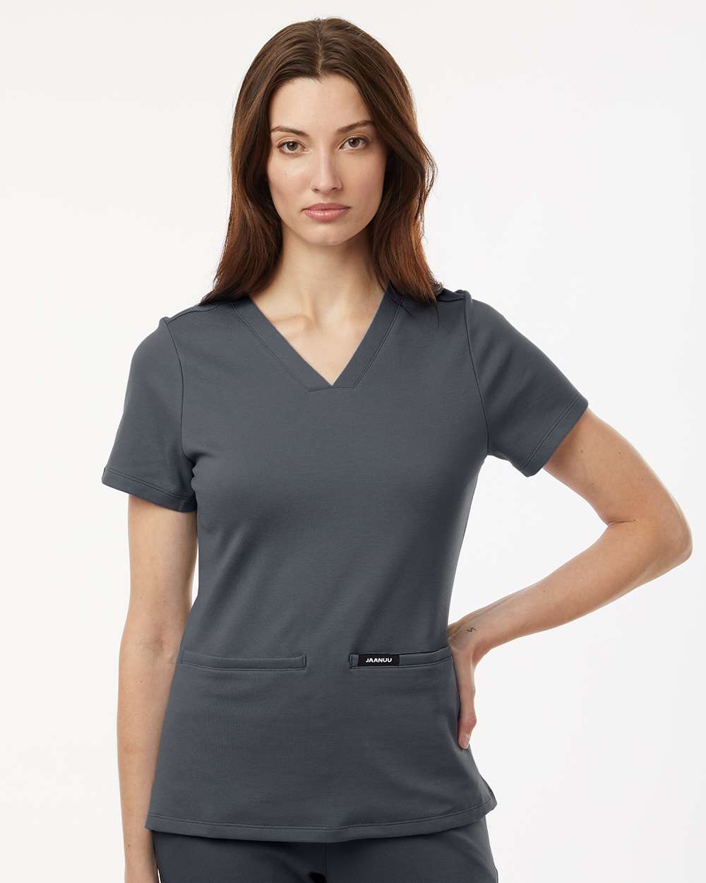 Jaanuu-W30003-Women's Cesi Ultrasoft Scrub V-Neck Top - Image 17