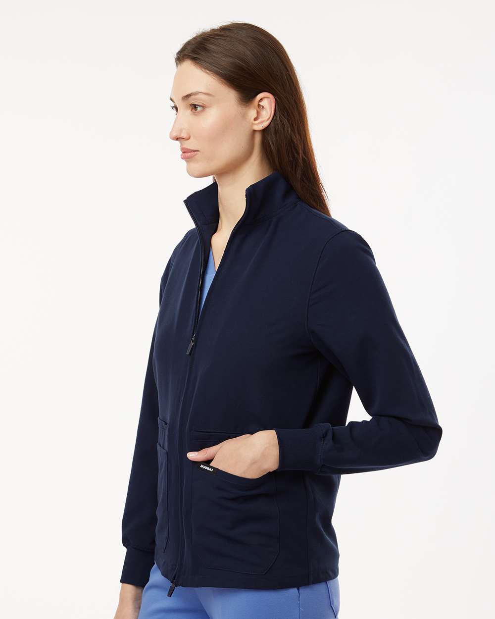 Jaanuu-W60001-Women's Ceri Essential Full-Zip 6-Pocket Scrub Jacket - Image 12