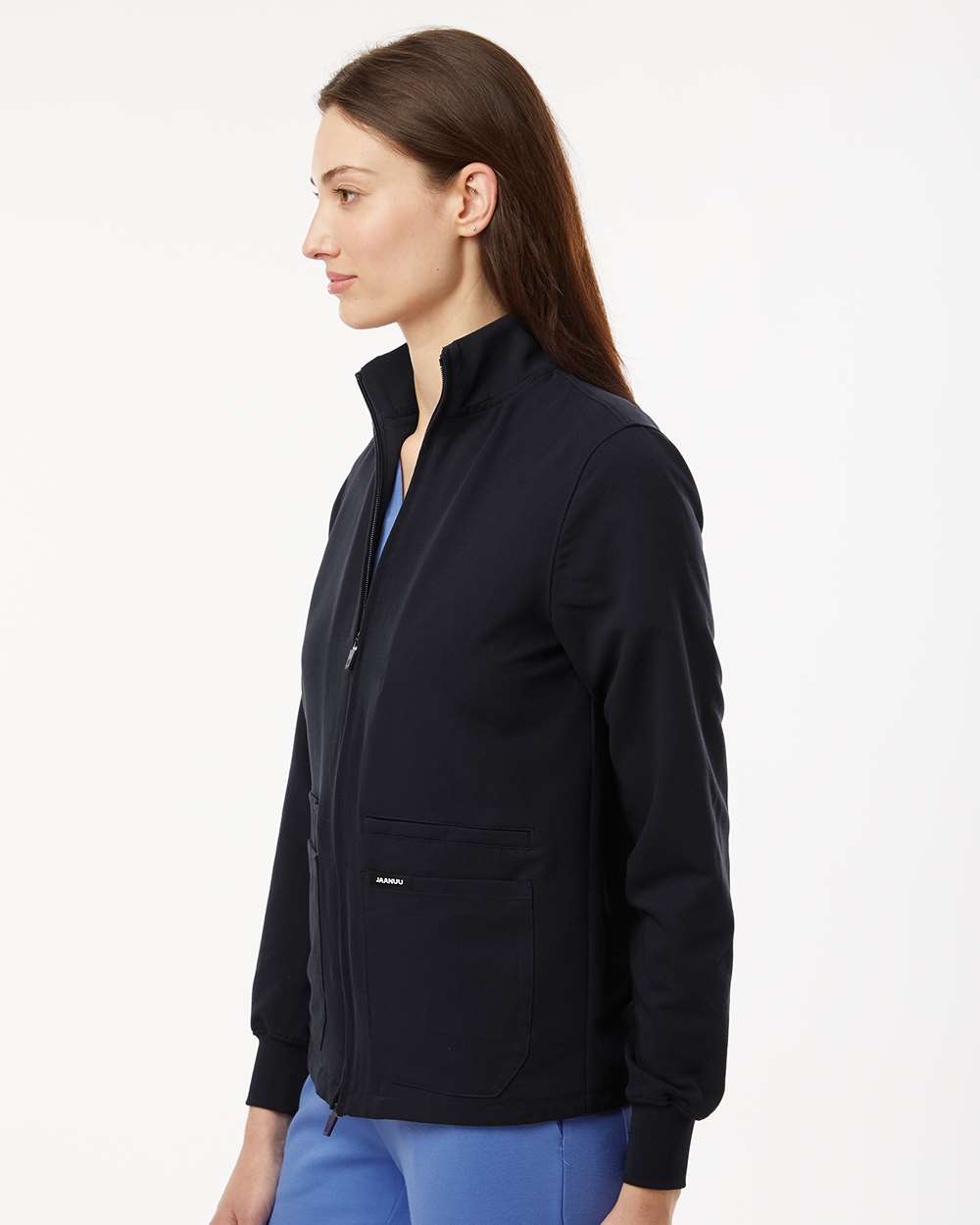 Jaanuu-W60001-Women's Ceri Essential Full-Zip 6-Pocket Scrub Jacket - Image 5