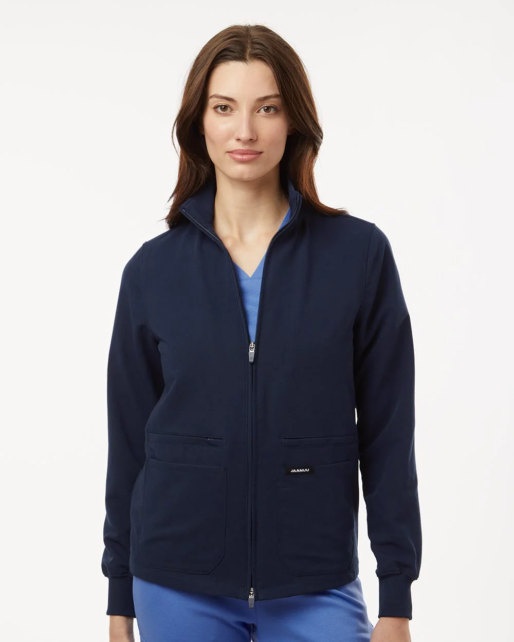 Jaanuu-W60001-Women's Ceri Essential Full-Zip 6-Pocket Scrub Jacket - Image 7