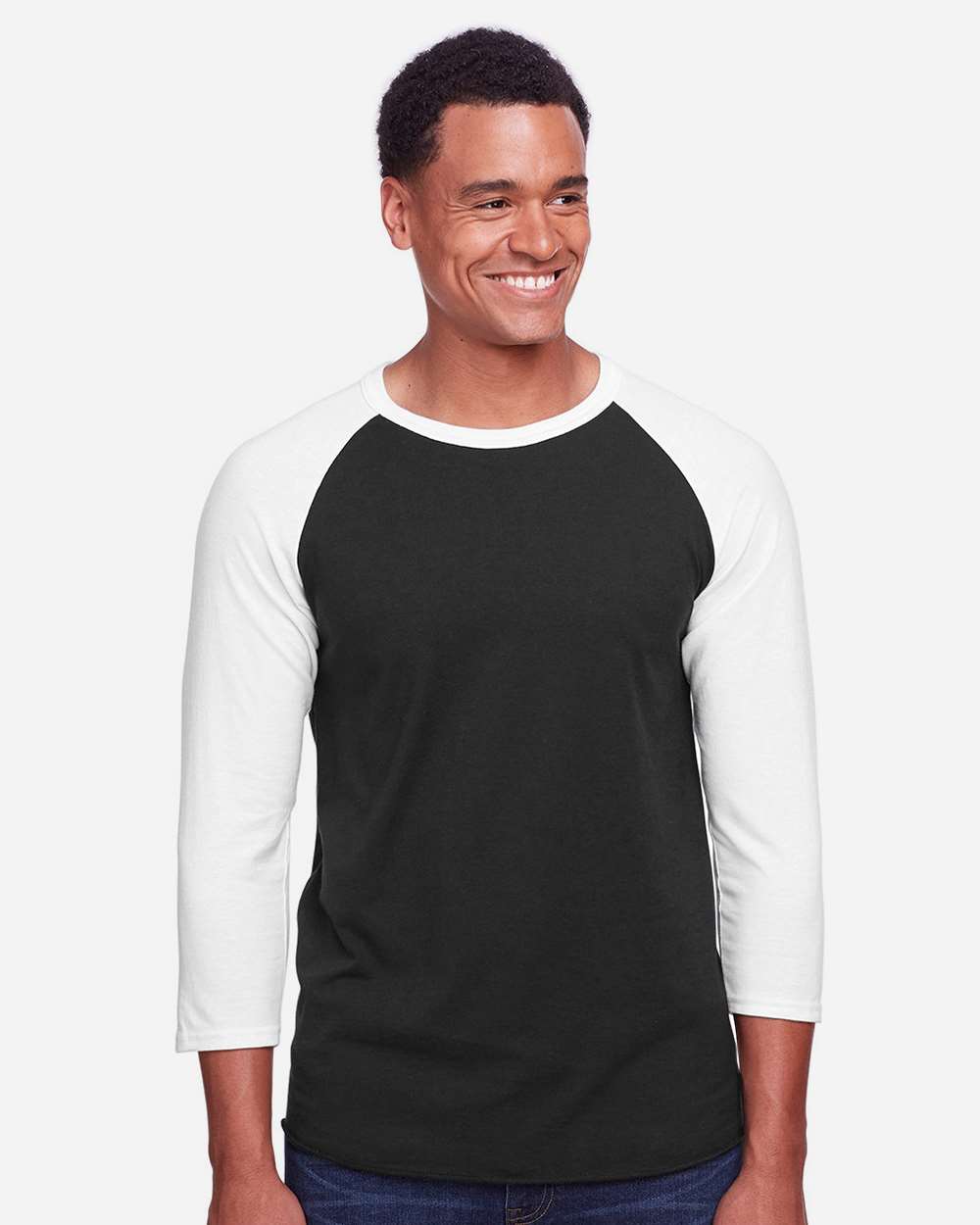 JERZEES-560RR-Premium Blend Ringspun Three-Quarter Sleeve Raglan Baseball T-Shirt - Image 11