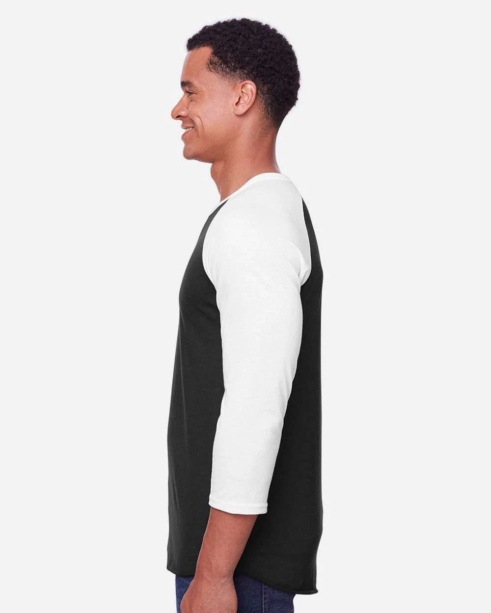 JERZEES-560RR-Premium Blend Ringspun Three-Quarter Sleeve Raglan Baseball T-Shirt - Image 12