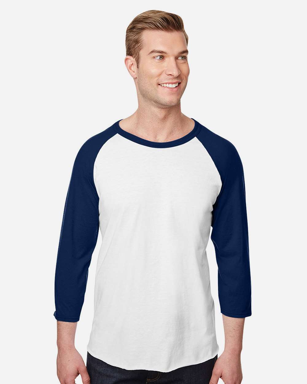 JERZEES-560RR-Premium Blend Ringspun Three-Quarter Sleeve Raglan Baseball T-Shirt - Image 21