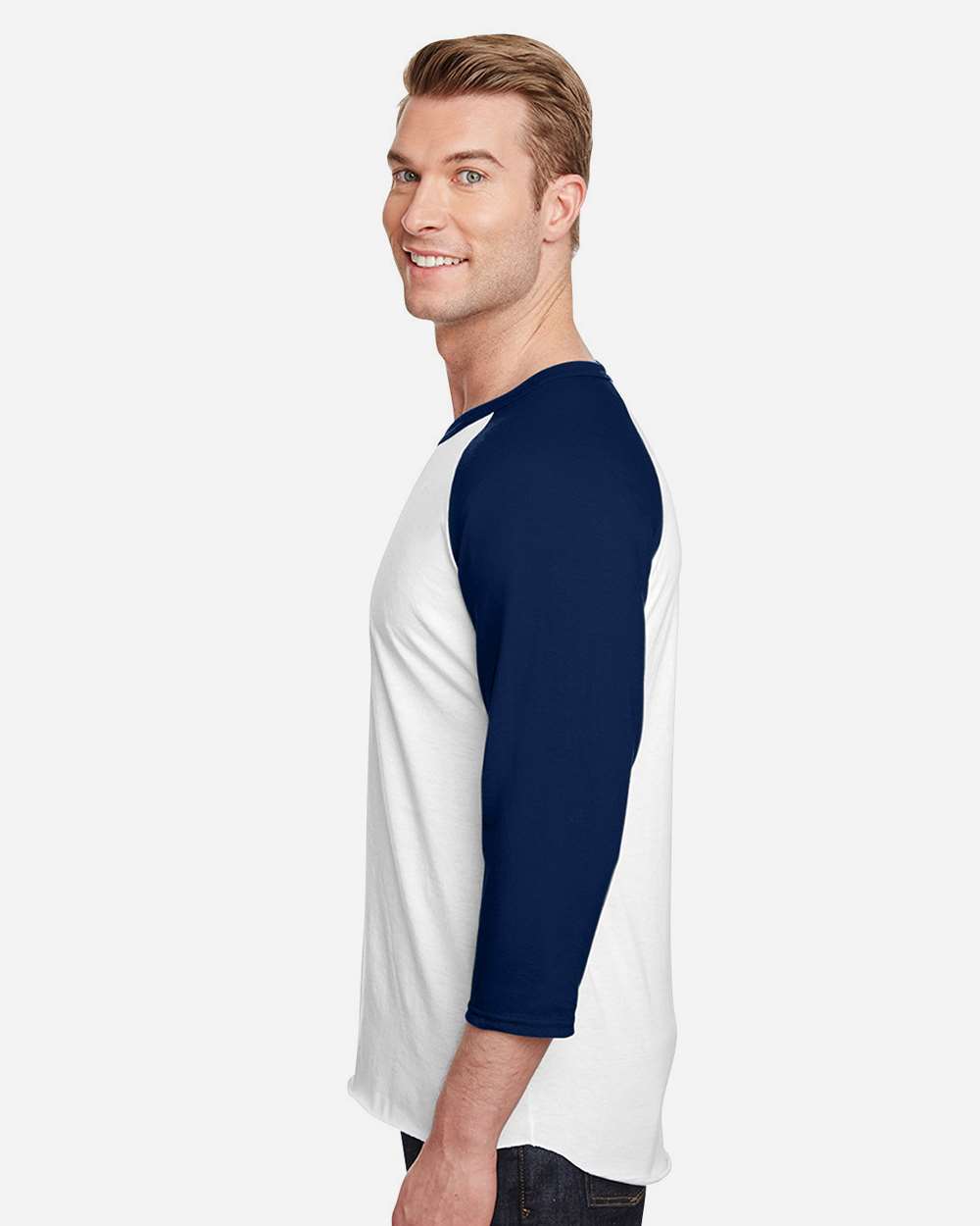 JERZEES-560RR-Premium Blend Ringspun Three-Quarter Sleeve Raglan Baseball T-Shirt - Image 22