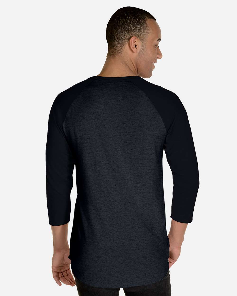JERZEES-560RR-Premium Blend Ringspun Three-Quarter Sleeve Raglan Baseball T-Shirt - Image 6
