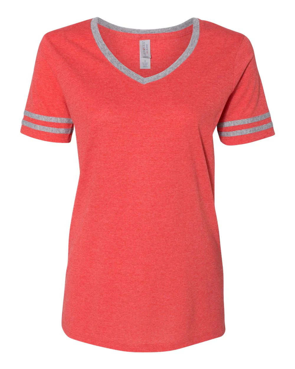 JERZEES-602WVR-Women's Varsity Triblend V-Neck T-Shirt - Image 8