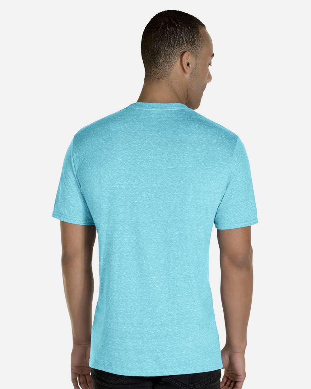 JERZEES-88MR-Snow Heather Jersey T-Shirt - Image 12