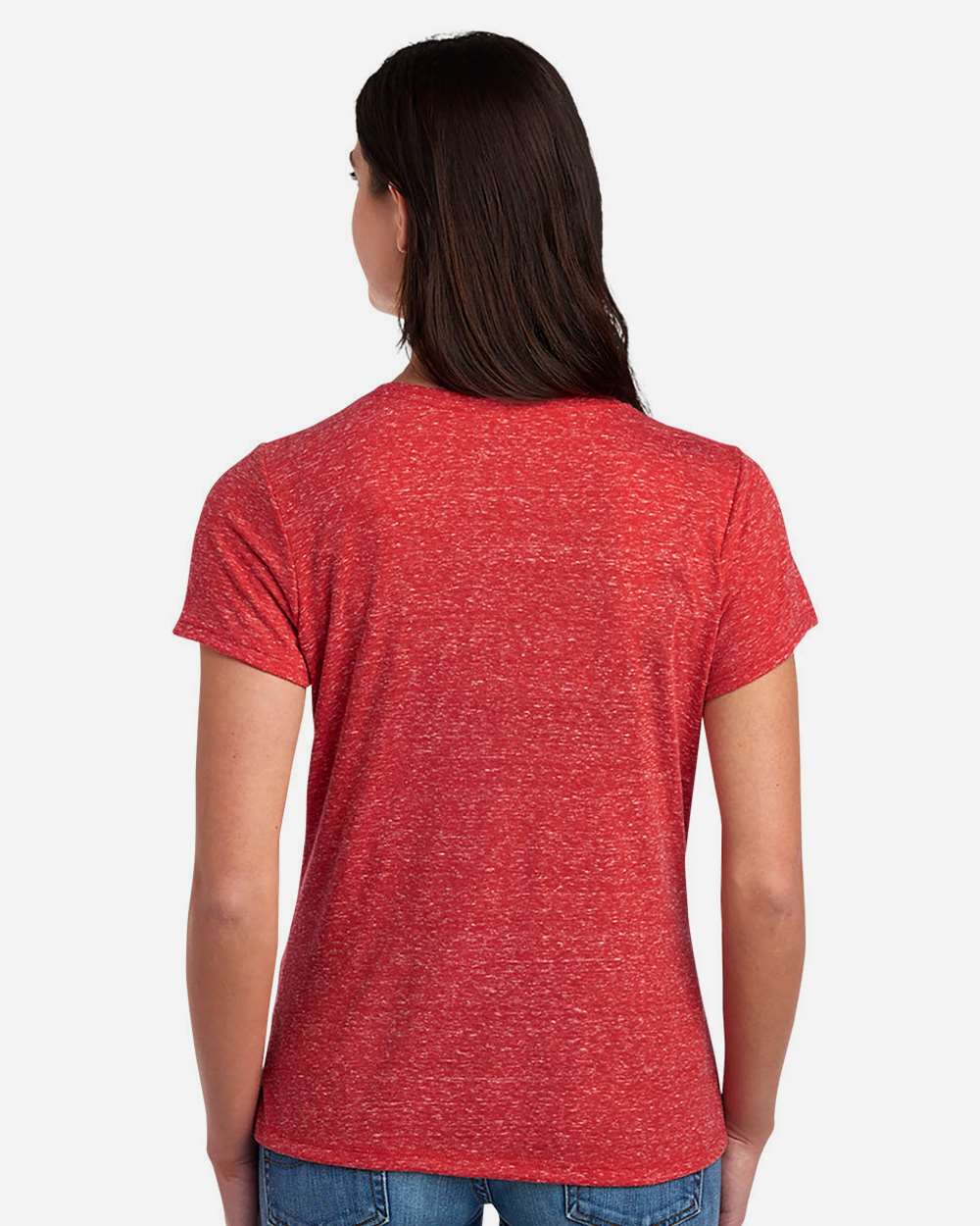 JERZEES-88WVR-Women's Snow Heather Jersey V-Neck T-Shirt - Image 12