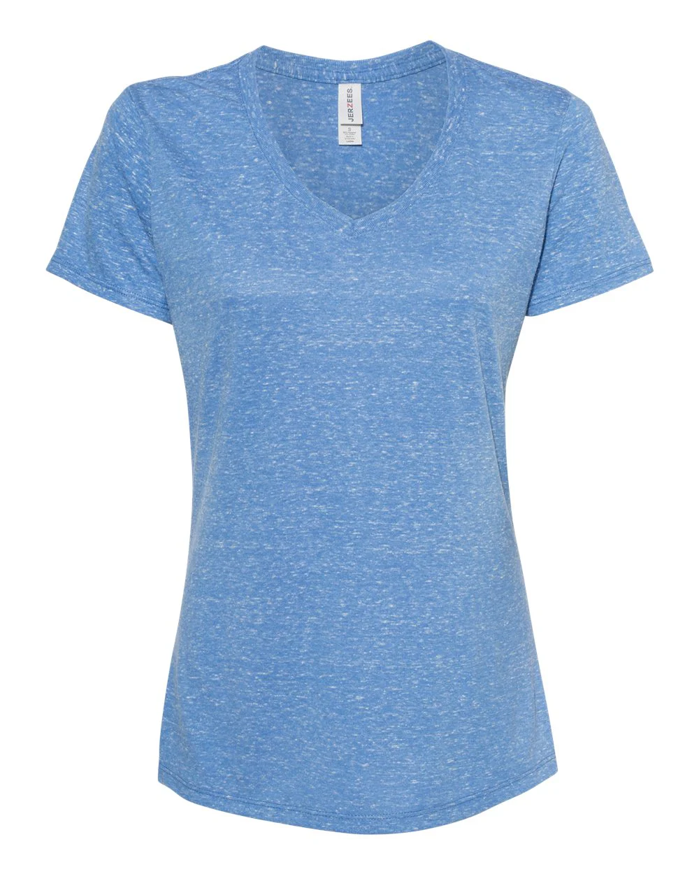 JERZEES-88WVR-Women's Snow Heather Jersey V-Neck T-Shirt - Image 13