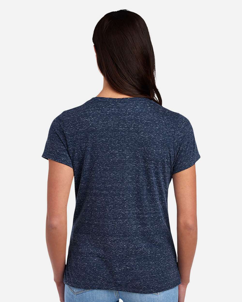 JERZEES-88WVR-Women's Snow Heather Jersey V-Neck T-Shirt - Image 6