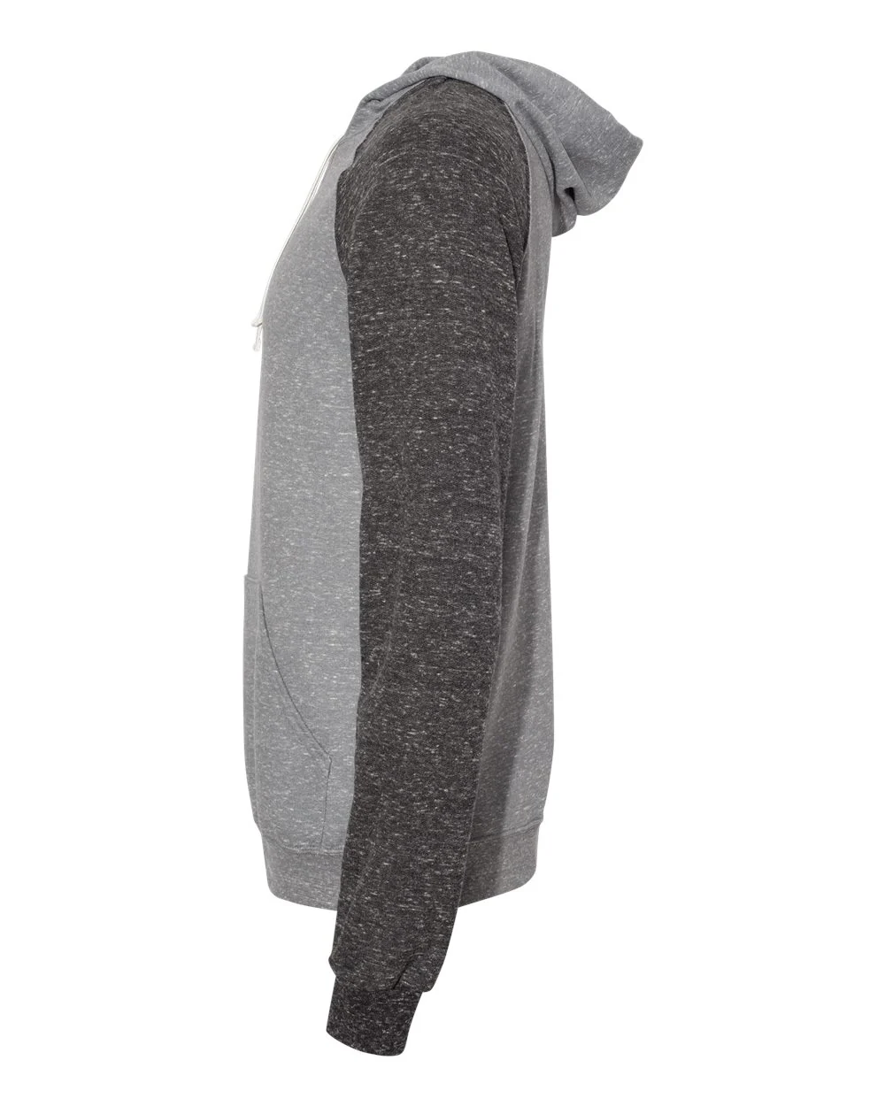 JERZEES-90MR-Snow Heather French Terry Raglan Hooded Sweatshirt - Image 12