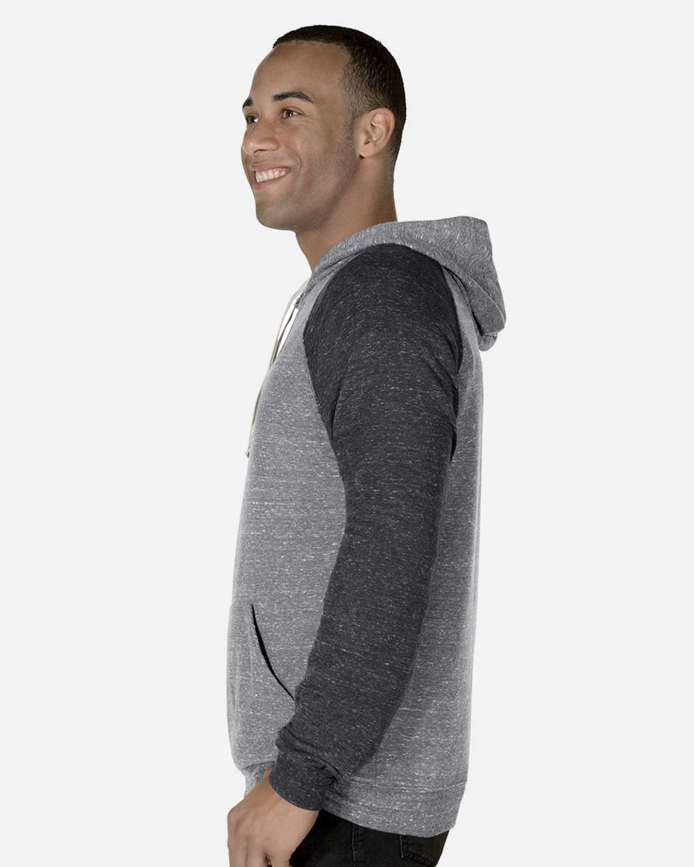 JERZEES-90MR-Snow Heather French Terry Raglan Hooded Sweatshirt - Image 14