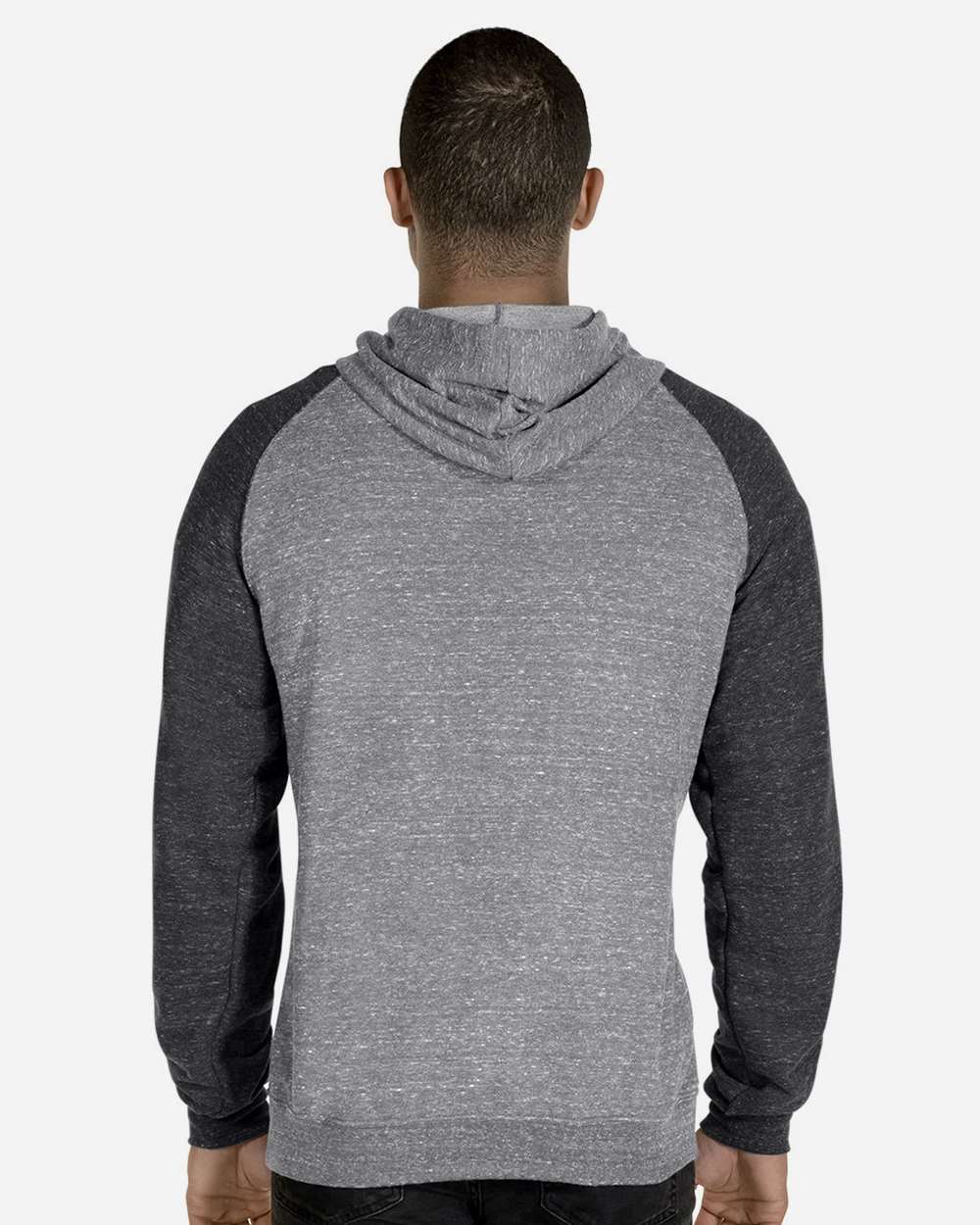 JERZEES-90MR-Snow Heather French Terry Raglan Hooded Sweatshirt - Image 15