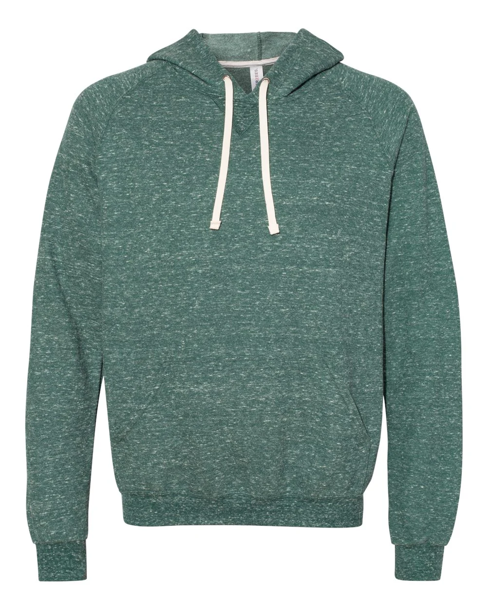 JERZEES-90MR-Snow Heather French Terry Raglan Hooded Sweatshirt - Image 16