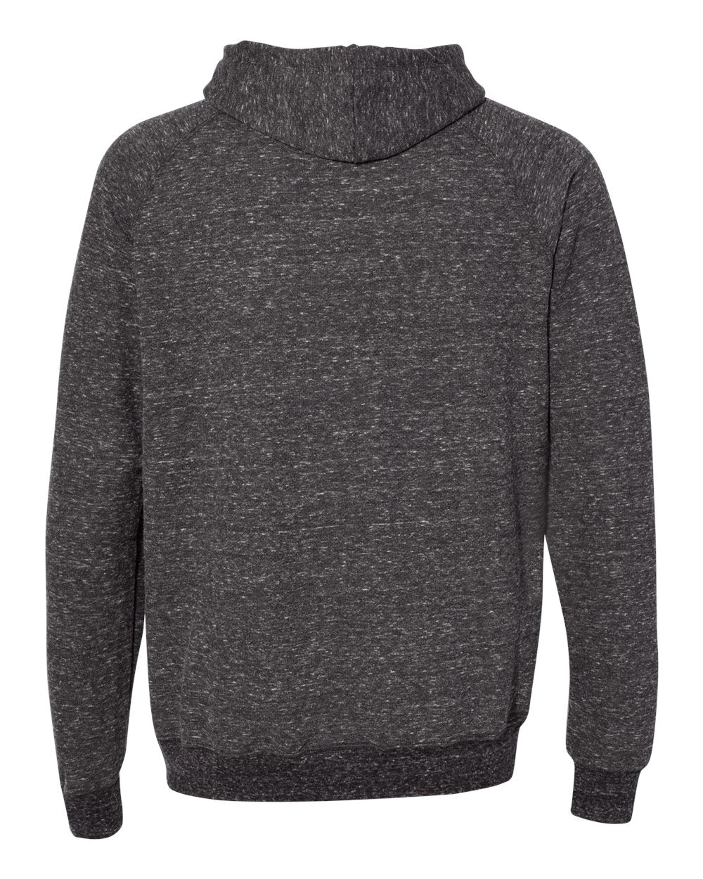 JERZEES-90MR-Snow Heather French Terry Raglan Hooded Sweatshirt - Image 2