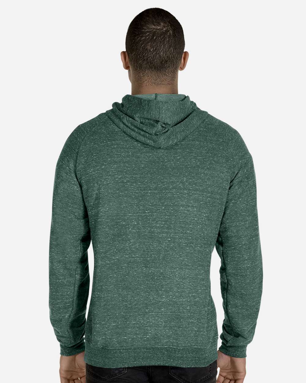 JERZEES-90MR-Snow Heather French Terry Raglan Hooded Sweatshirt - Image 21
