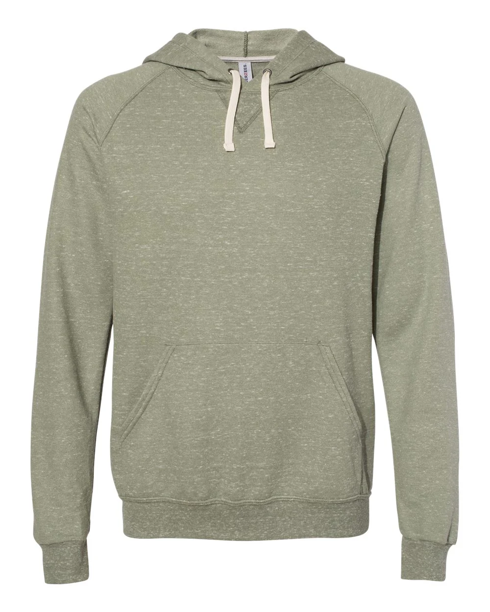 JERZEES-90MR-Snow Heather French Terry Raglan Hooded Sweatshirt - Image 22