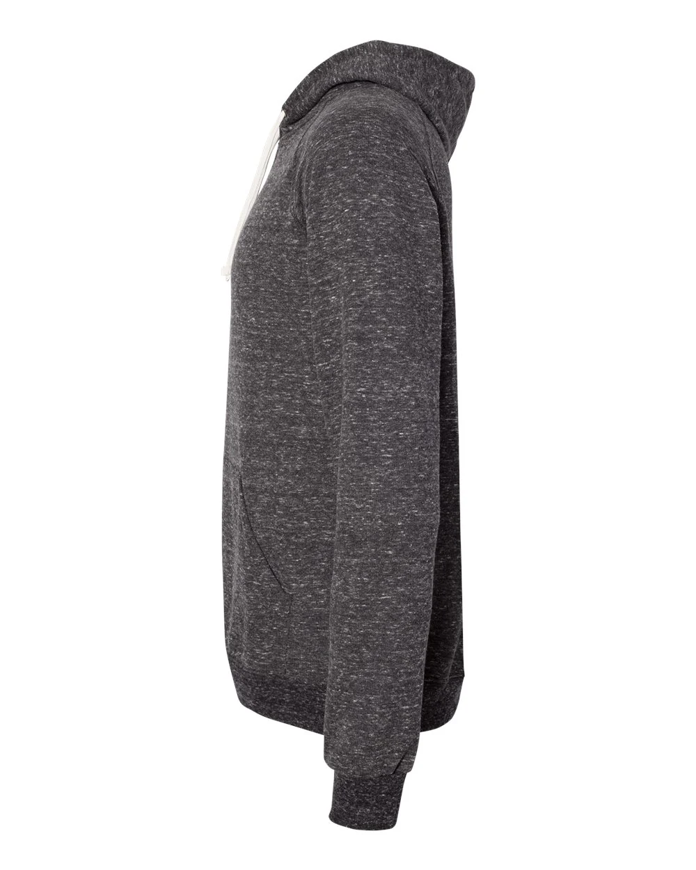 JERZEES-90MR-Snow Heather French Terry Raglan Hooded Sweatshirt - Image 3
