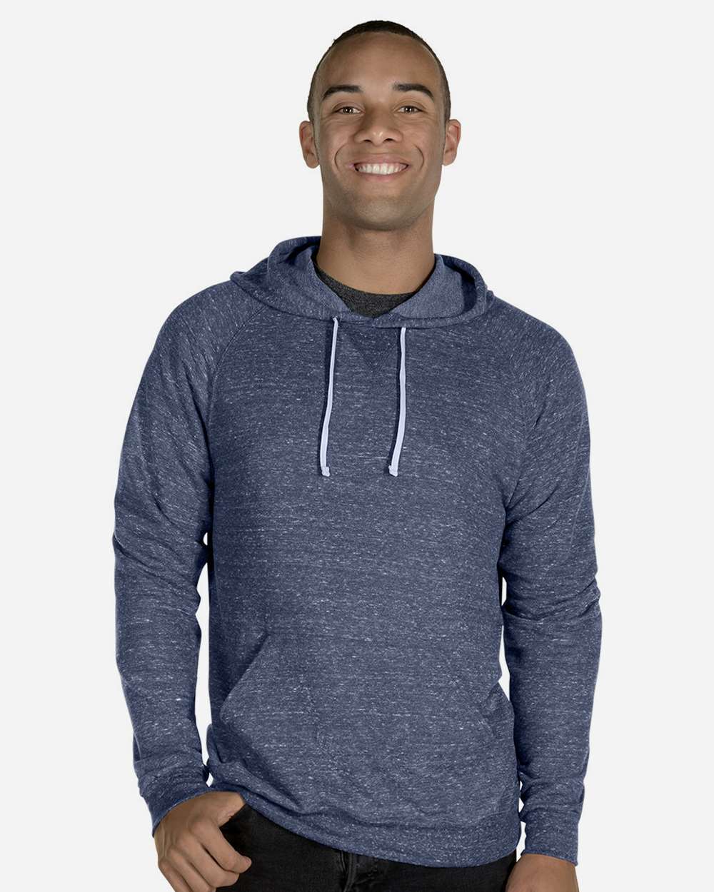 JERZEES-90MR-Snow Heather French Terry Raglan Hooded Sweatshirt - Image 31