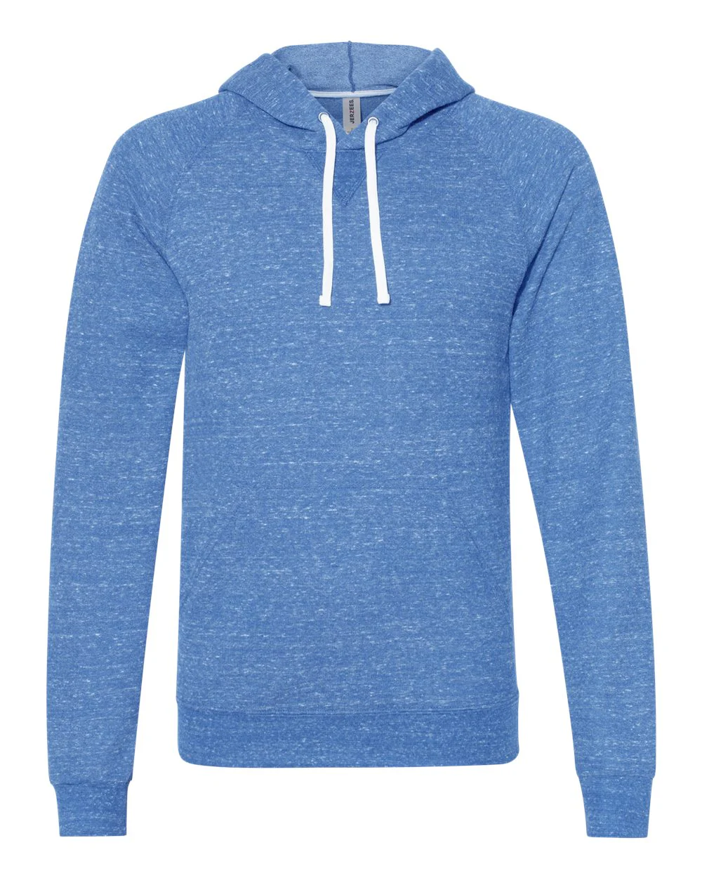 JERZEES-90MR-Snow Heather French Terry Raglan Hooded Sweatshirt - Image 40